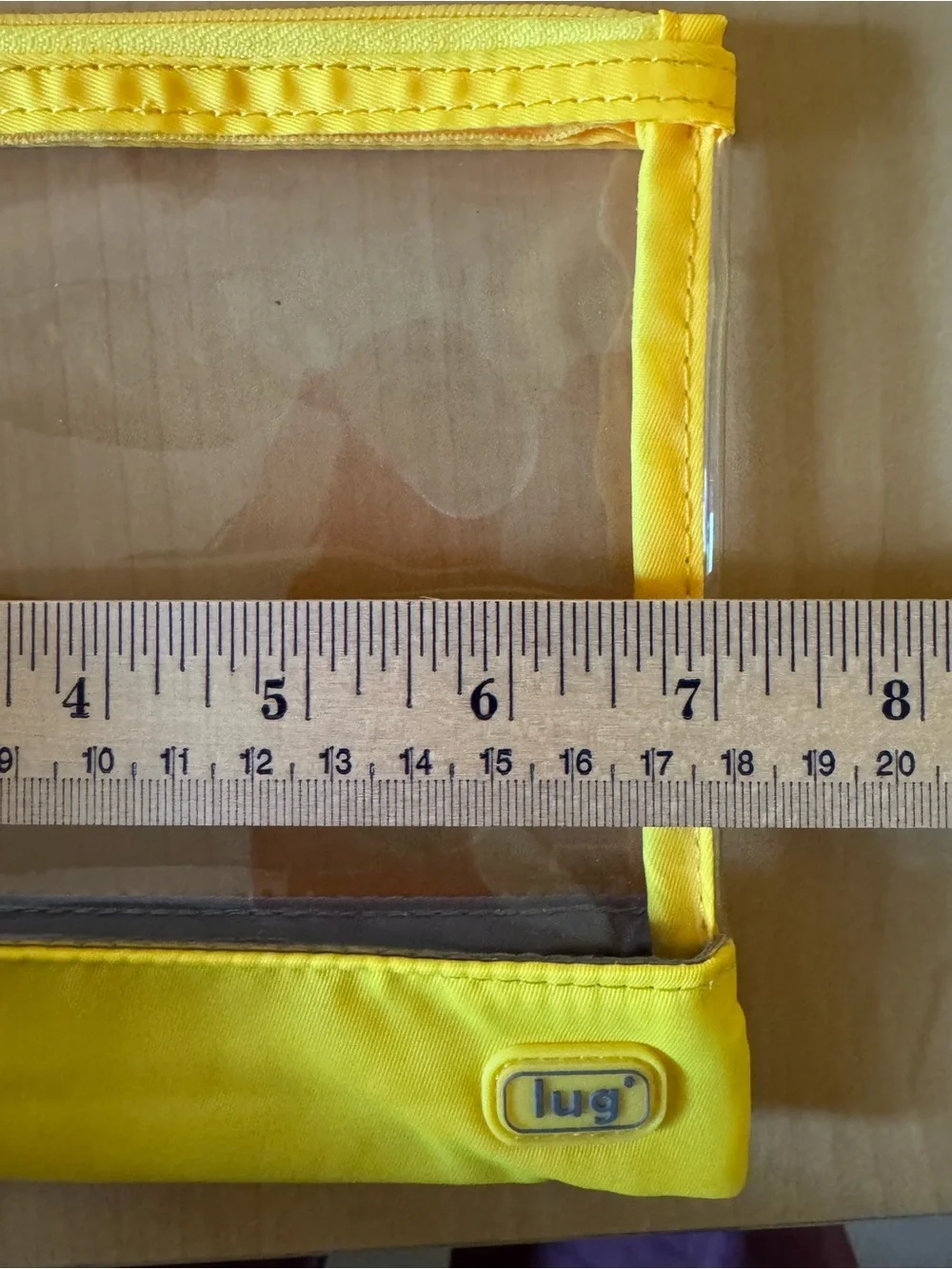 Lug Set of 3 Clearview Envelope Transport Pouches Bright Yellow NWOT